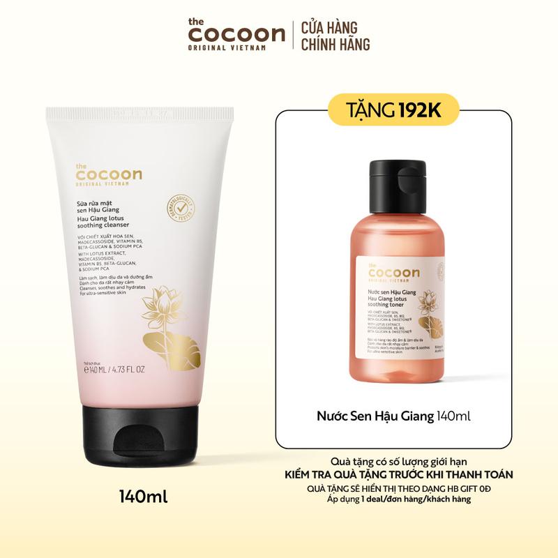 Sữa rửa mặt sen Hậu Giang Cocoon 140ml