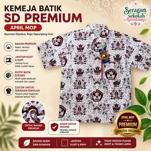 Kemeja Batik SD Tutwuri handayani APRIL MOP Seragam Sekolah Anak Lengan Pendek