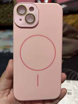Product Review of Premium Soft Casing with Magsafe Magnetic Matte Pink Silicone Case For iPhone 13 11 12 14 16 15 PRO MAX 15PLUS Black Titanium Color Cover from l** 0