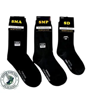 (3Pasang) Kaos Kaki Sekolahan Hitam Polos.Kaos kaki sekolahan SD,SNP,SMA Fashion