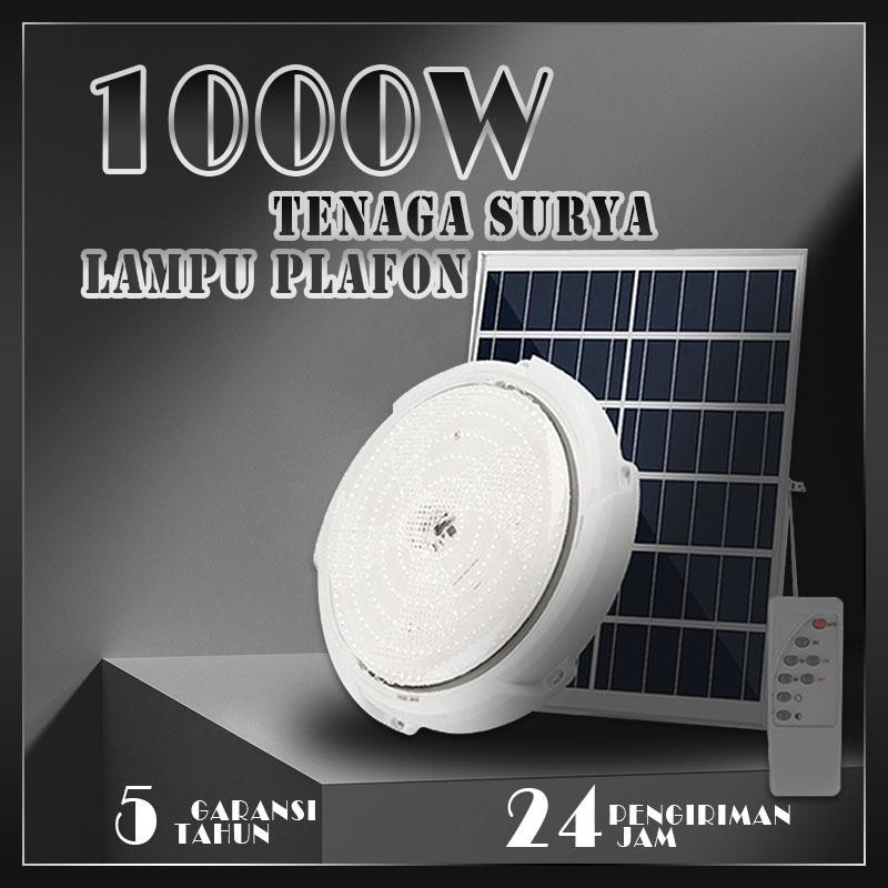 1000W lampu solar cell lampu outdoor Manik-manik lampu LED kecerahan ...
