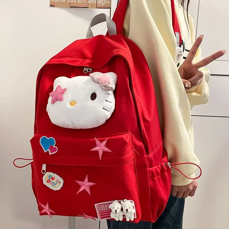 Ba Lô Kitty, Y2g Tự Làm, Dễ Thương Và Vui Nhộn, Phong Cách Cô Gái Mềm Mại, Thích Hợp Cho Học Sinh, Túi Đi Học, Cô Gái Nóng Bỏng XINGX, Chính Hãng 8