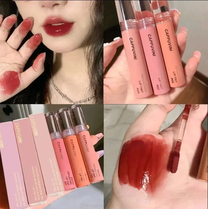 BPOM cappuvini lip gloos lip tint water reflecting lasting glossy lembut di bibir cp102XX111