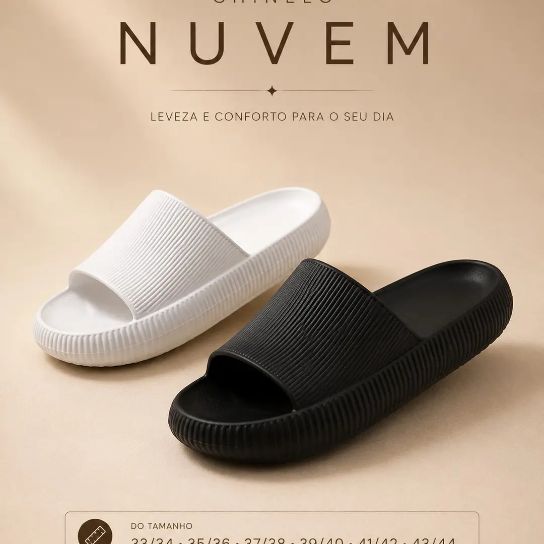 Chinelo Slide Leve e Confortável Unissex Uso Diário Design Ortopédico e Material Flexível
