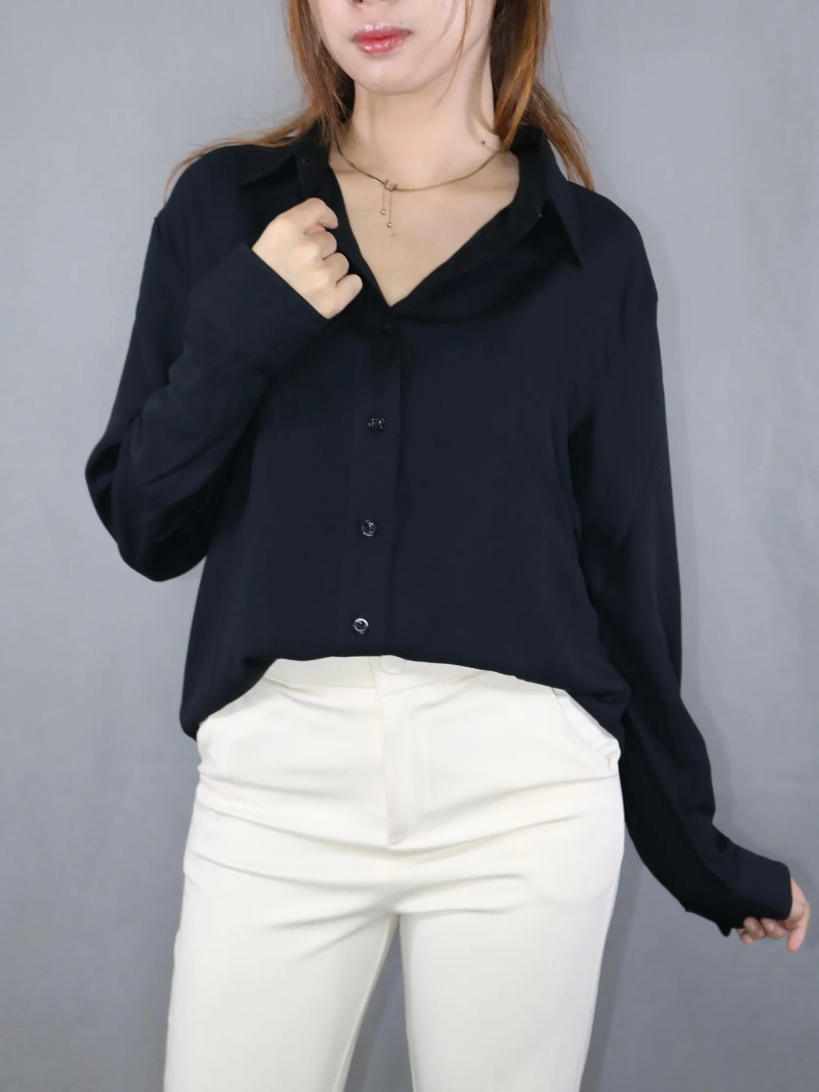 Lilium Ait - Rania Shirt - Kemeja Slim Fit - Rayon Twill dan Katun Toyobo Fodu Premium