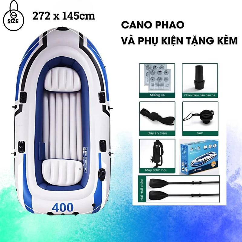 Thuyền hơi thuyền phao xuồng bơm câu cá – Siêu Bền, Chống Lật, Có Bơm Hơi – Đi…