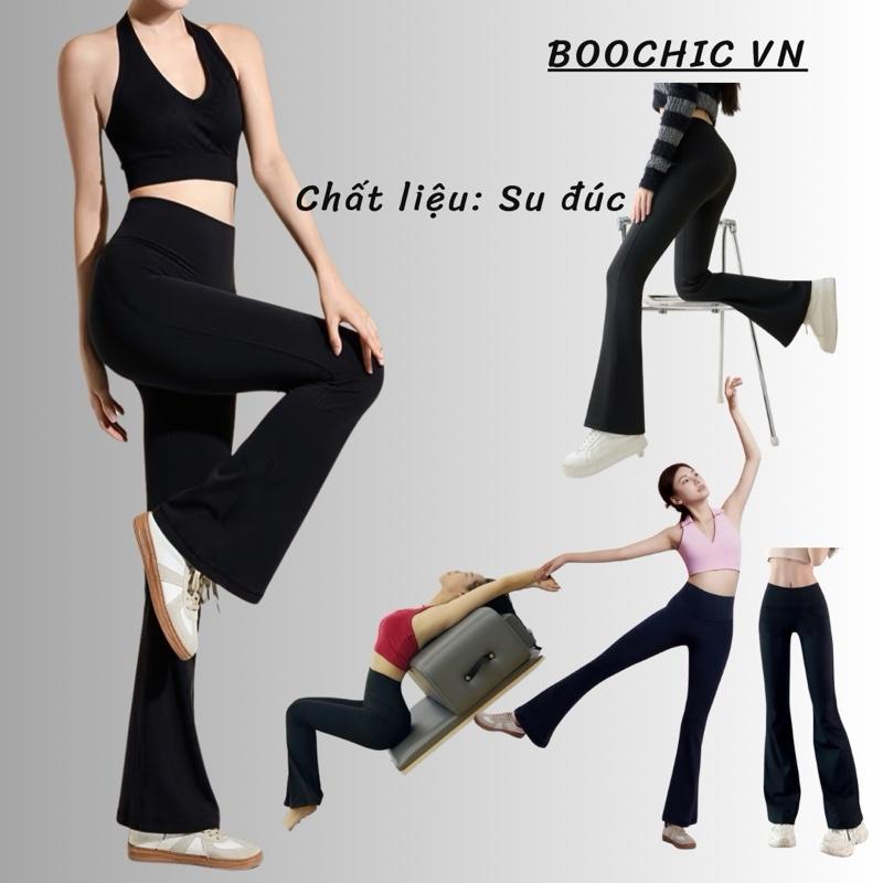 BOOCHIC Quần Legging Ống Loe Chất Liệu Su Đúc Định Hình Gen Bụng Nâng V3 Phù Hợp Mặc Đi Chơi Đi Tập Đi Bơi Chỉ Số Chống Nắng UPF50+ Dành cho nữ