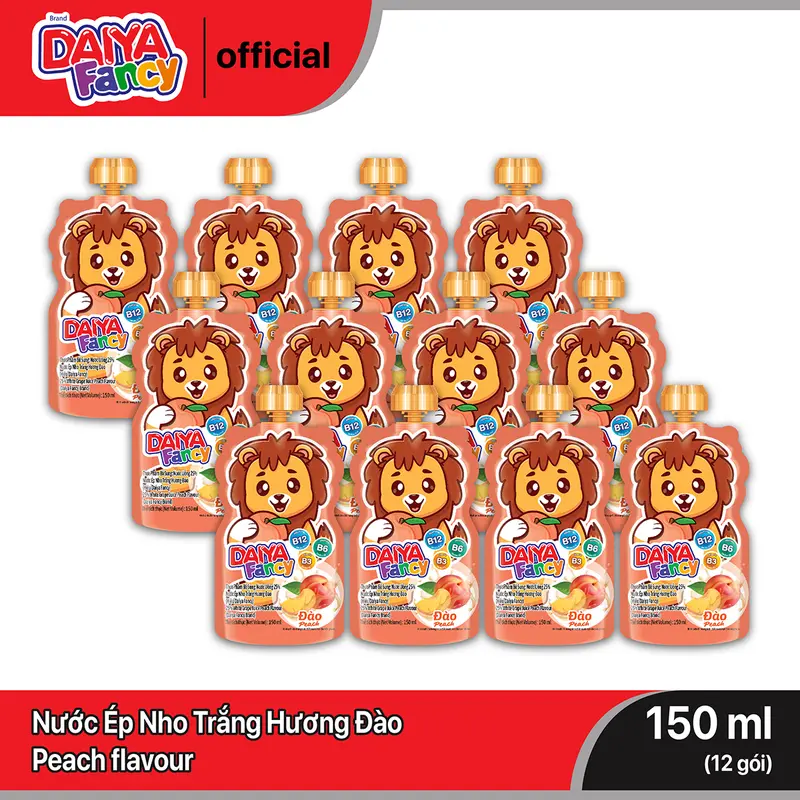 Nước Uống 25% Nước Ép Nho Trắng Hiệu Daiya Fancy 150ml VN (Hộp 12) 0