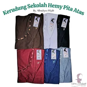 (AL MAHIRA) kerudung sekolah rabbani kw pita hemy TK SD SMP SMA SMK Dewasa Hitam Putih Nyaman