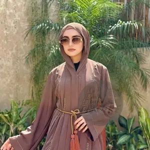 Abaya Inara Furshan 2in1 Outer Free belt Tassel