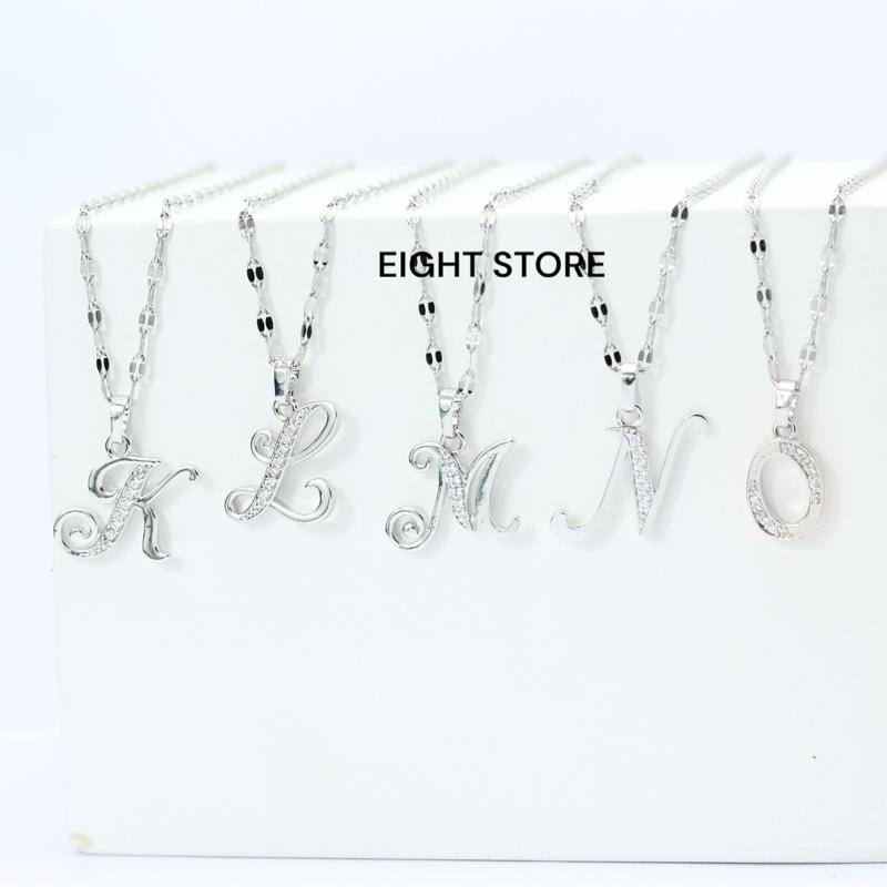 Kalung  Inisial Nama dari A sampai Z  Anti karat Dan Tidak Luntur (Kalung Pecah Kopi).