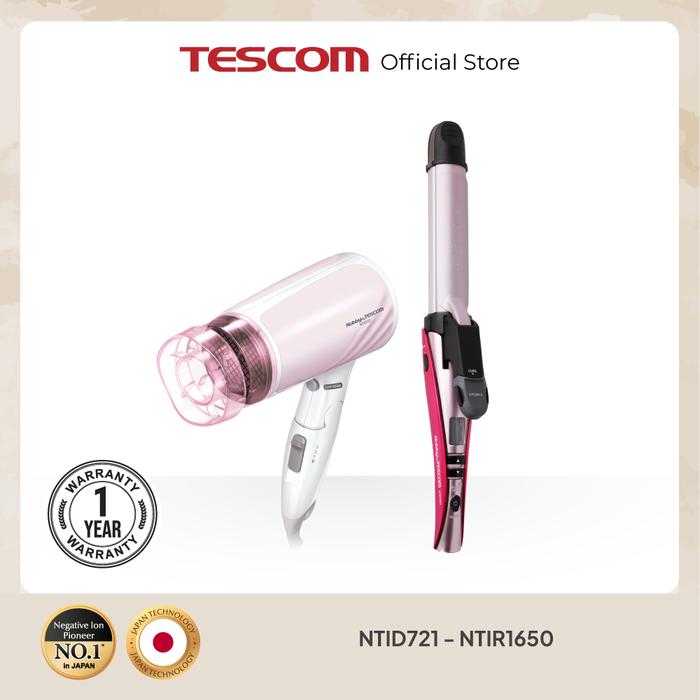 Gambar Paket Tescom Ion Hair Dryer NTID721 - Pengeriting Rambut NTIR1650 dari Tescom Indonesia Kota Bekasi Tokopedia
