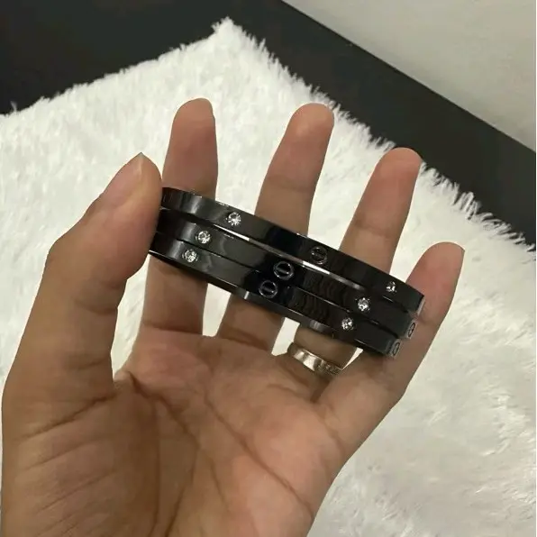 Gelang Titanium Bangle Slim Model Nagita Mewah Elegan Aksesoris Wanita Antikarat Bracelets 8