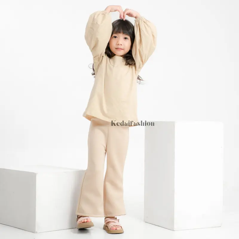 Flare Pants Highwaist Anak Celana Cutbray Anak Scuba Premium 2,5 - 10 th 6