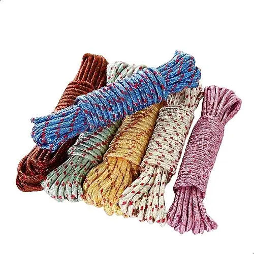 【10M】Heavy Duty Laundry Drying Clothesline Rope Portable Travel Nylon Cord Sturdy Clothes Line Outdoor Camping Jemuran Washing Stainless Steel Clothes Underwear Adjustable Portable