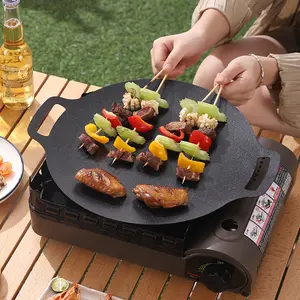 Wajan Panggangan BBQ Grill Pan Korean 33 cm Wajan Bulat Anti Lengket Serbaguna / Wajan Multifungsi Alat Pemanggang Kitchenware