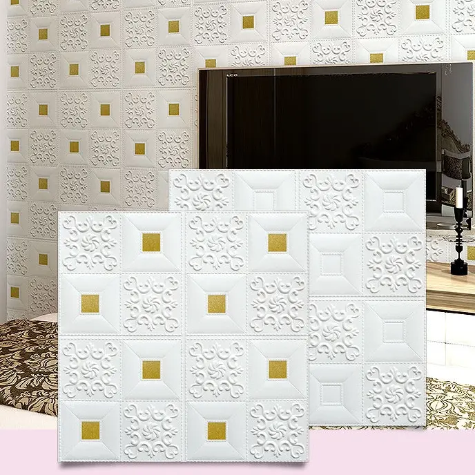 Wallpaper dinding sticker dinding foam motif Batik 3D dan batik full warna
