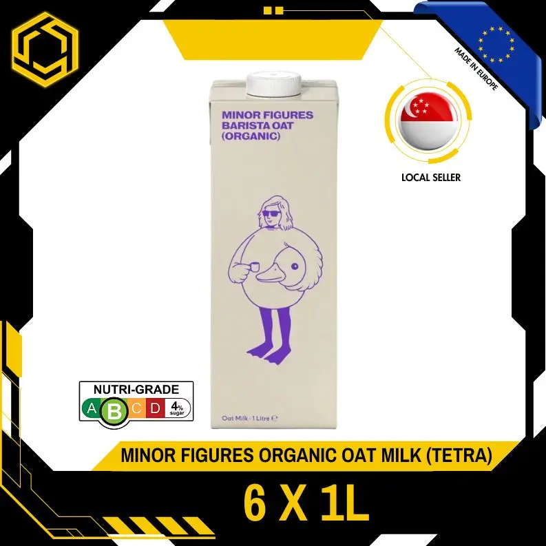 MINOR FIGURES Organic Oat Milk 1L X 6 (TETRA)   (New Stock)