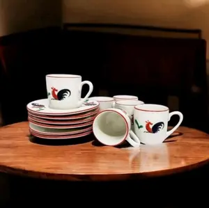 1 SET CANGKIR ESPRESSO AYAM JAGO ISI 6 PCS 90ML /CANGKIR ESPRESSO/CANGKIR / CANGKIR KOPI / CANGKIR AYAM / CANGKIR MINI / Gelas