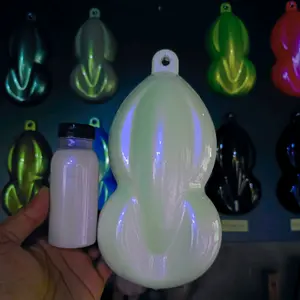 cat PU lembayung blue purple warna effec lebih tajam kemasan 100ml catlembayungputih biru cat putih lembayung biru