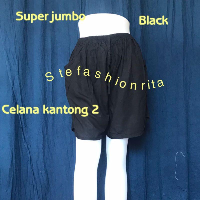 Celana Bali/ celana kantong jumbo xxl Santai Rayon Pendek 7