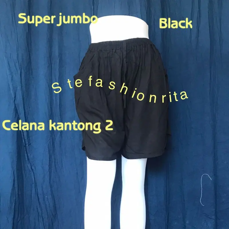 Celana Bali/ celana kantong jumbo xxl Santai Rayon Pendek 7