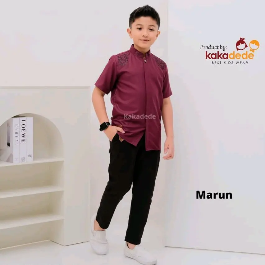 koko anak - koko narendra - koko kakadede - koko burgundy - baju muslim anak laki-laki - koko bordir Setelan