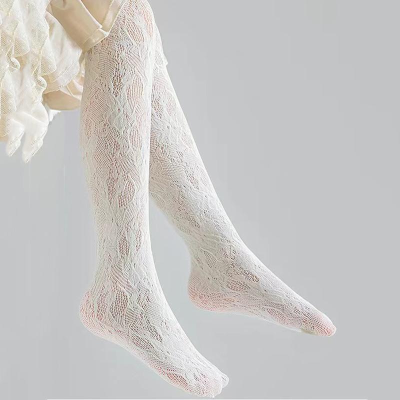 Product Introduction of 1pc Youngsters's Summer Ultra-thin Flower Mesh Tights Girls Jacquard Mesh Tights and Tights Youngsters's Tights and Tights Summer Ultra-thin Mesh Dark Flower Tights Girls Body Tights 2