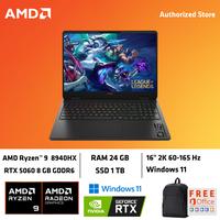 Gambar HP OMEN 16 AP0999AX GeForce RTX 5060 - RYZEN 9 8940HX 24GB 16.0 2K 165HZ RGB 100SRGB - Non Bundling dari AMD Authorized Jakarta Timur Kota Administrasi Jakarta Timur 1 Tokopedia