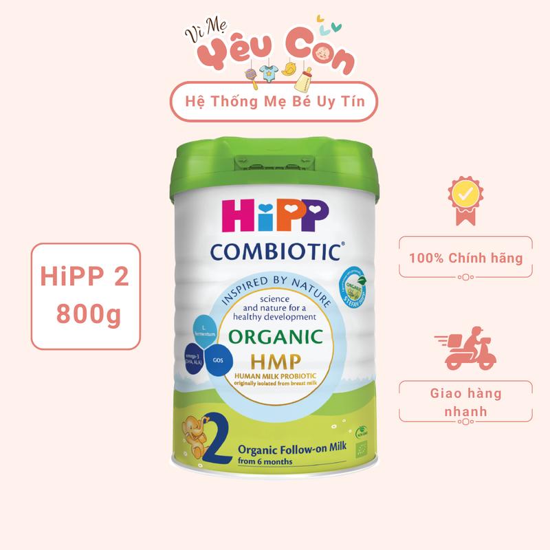 Sữa HiPP Organic Combiotic Số 2 - 800g - Chính Hãng - Date xa - Nhập Khẩu từ Đức - Hệ Thống Mẹ&Bé Yêu Con