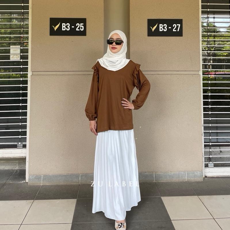 Miska Baju Kaos Atasan Wanita Polos Katun Combed 30s by Zulabel 1
