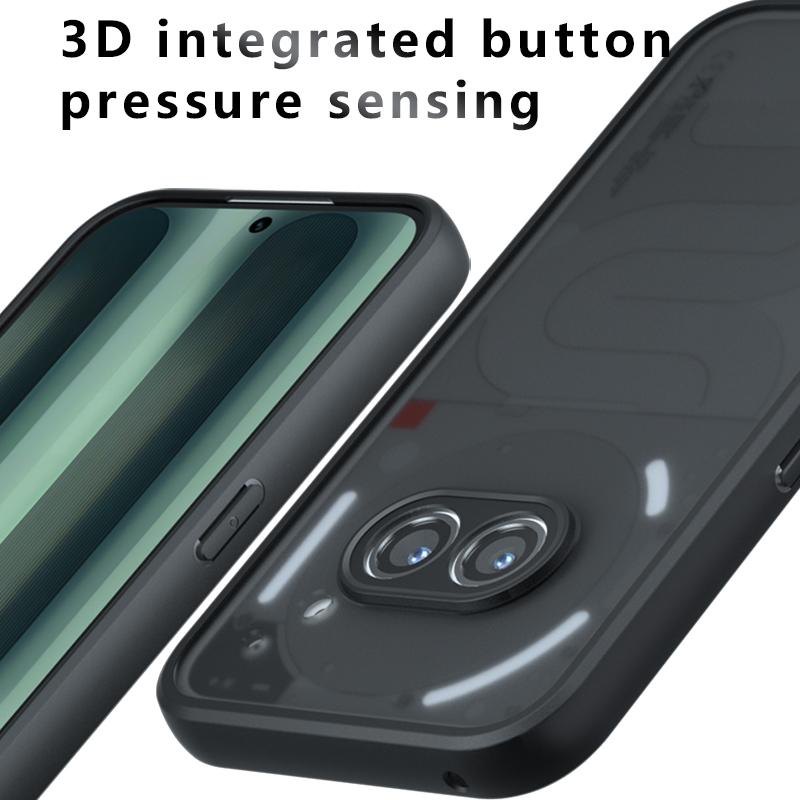 Nothing Phone 2a 2aPLUS Phone Casing matte skin feels four corners of the anti-fall airbag are transparent Black softcase back shell case  does not yellow Protection Cover Protective Cellphone Phonecase Smartphone Protector 9