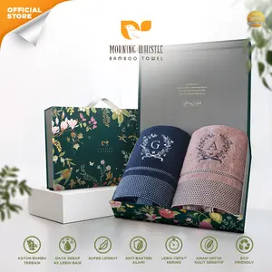 Morning Whistle - Alvero (Handuk Couple Set) - Gift Box Couple - Handuk Mandi 70×135cm / Handuk Seserahan / Handuk Couple / Kado Pernikahan / Handuk Dewasa Serap Air