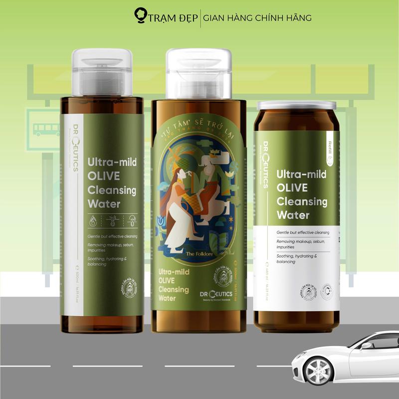 Nước Tẩy Trang DrCeutics Ultra Mild Olive Cleansing Water (310ml/480ml/500ml)