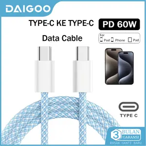 【DAIGOO】Multicolor Kabel Data Charger Micro USB Fast Charging 3A TYPE-C Lightning Cabel 100cm for iPhone Samsung Vivo OPPO Xiaomi
