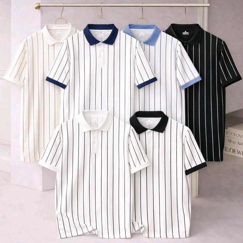  Áo Polo nam nữ ABFIT cổ bẻ thun CVC co dãn thoáng mát  hút mồ hôi  phối trơn viền ngắn tay trẻ trung cotton  Menswear Shirt trắng đen  cho bố A19 Tre Nhung 