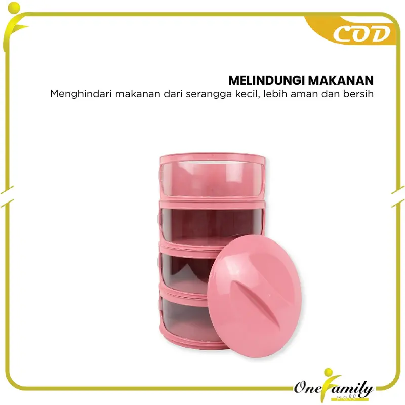 [COD] OFM C418 Tudung Saji Susun Penutup Makanan Anti Debu 5