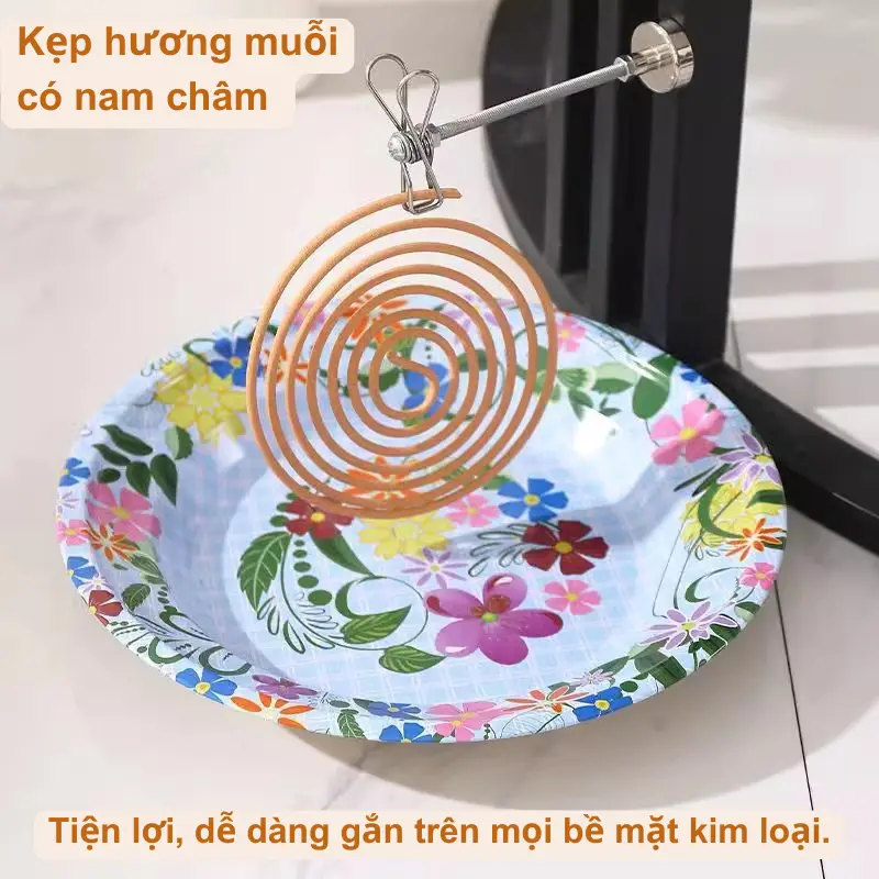 Giá Chân Đế Cuộn Dây Chống Muỗi, Đa Năng, Kẹp Cuộn Dây Từ Tính Bằng Thép Không Gỉ, Giá Đỡ Hương Dễ Phối Đồ Khay Cuộn Dây, Kẹp Đuổi Muỗi Từ Tính