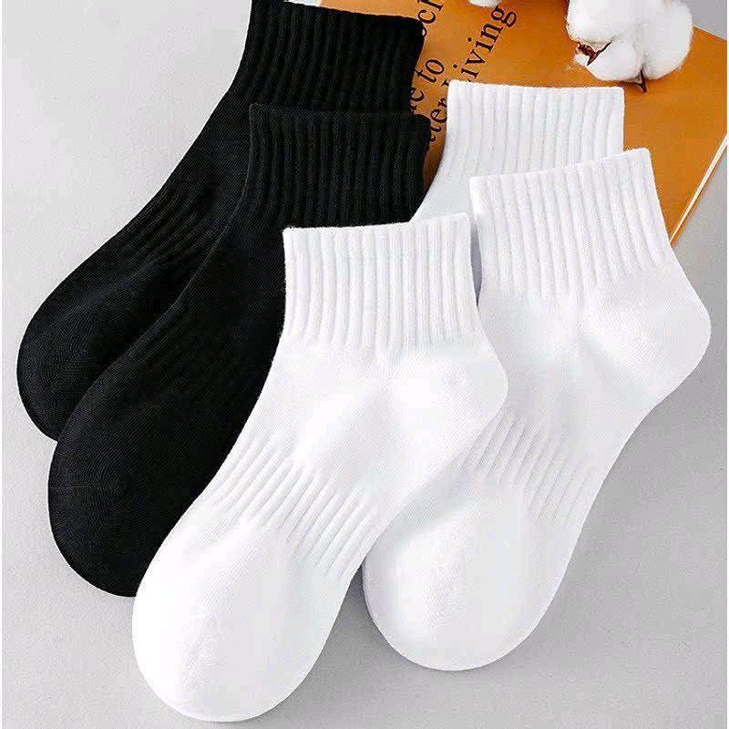 Tất Vớ Trơn Trắng ,Đen Thể Thao Nam Nữ , Cổ Ngắn Thời Trang Unisex Style Hàn Quốc. 2