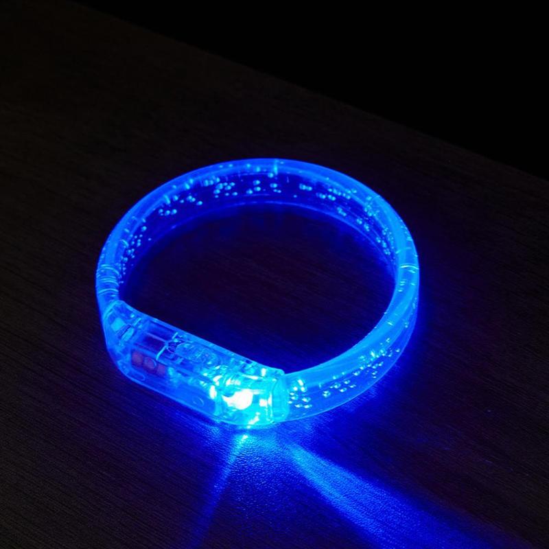 Vòng Tay Đèn LED Nhấp Nháy Cho Bữa Tiệc, Màu Ngẫu Nhiên, Vòng Tay Buổi Hòa Nhạc Phát Sáng Tối, Thanh Nhiều Màu A7Q9 7