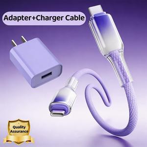 ULINE 60W 6A Super Fast Android Charger Zinc Alloy Liquid Silicone Cable Fast Charging USB Cable Micro USB Universal Android Phone charger for android charger for type c Electronic Cellphone Smartphone Durable Plug Purple