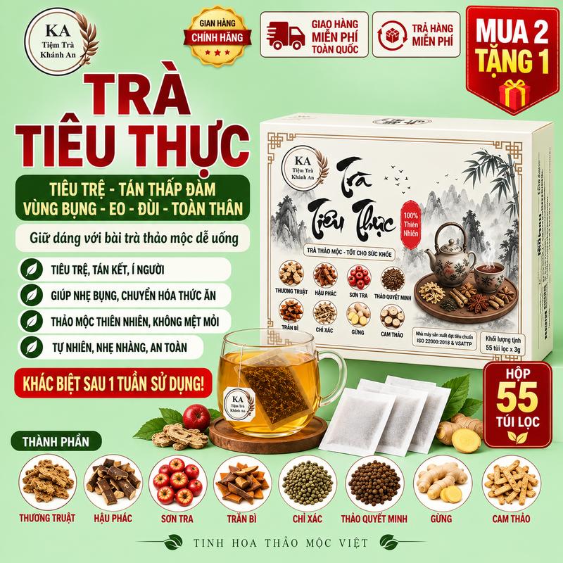 Trà Tiêu Thực - Thanh nhẹ cơ thể với bài trà 11 vị thảo mộc Tiêu thực tích -…
