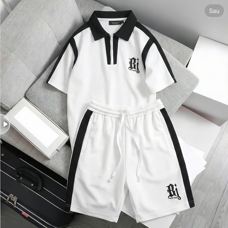 BoPoloNam Bộ Đồ Polo Cộc RI 2 Nam nữ Chất liệu Tổ Ong Thoáng mát Freesize form Rộng Thời Trang Mùa Hè