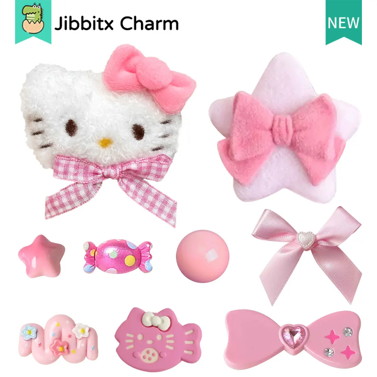 Charm Jibbits, Thời Trang, Thiết Kế Guốc, Sáng Tạo, Hoạt Hình Dễ Thương, Họa Tiết Đầy Màu Sắc, Thích Hợp Cho Giày Tự Làm, Chốt / Charm Giày / Nút Guốc