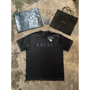 ORI [[ORIGINAL 100%]] RUCAS “Initial Black on Black” Tee
