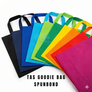 1 Lusin Tas Spunbond ukuran 25x35 cm Goodie Bag Tali Samping Kuat Ramah Lingkungan Bahan Premium 65-75gsm Jahitan Rapi Berbagai Warna dan Ukuran Cocok untuk Souvenir Ulang Tahun Pernikahan Aqiqah