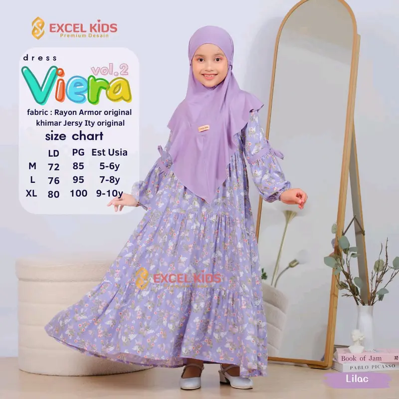 GAMIS KIDS SYARI / GAMIS KIDS RAYON / GAMIS MOTIF BUNGA / EXCEL 2