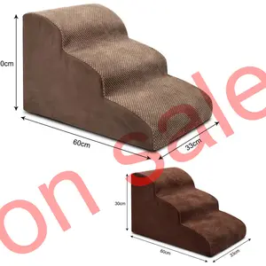 ON SALE Dog Stairs 2/3 Steps Sofa Ramp Puppy Old Dogs Non-Slip Removable Ladder for High Couch and Bed Pet Supplies