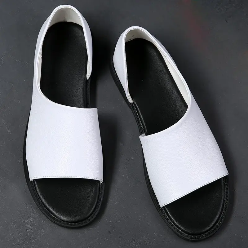 Genuine leather men's sandals beach shoes Roman casual shoes sandals men fashion shoes men
