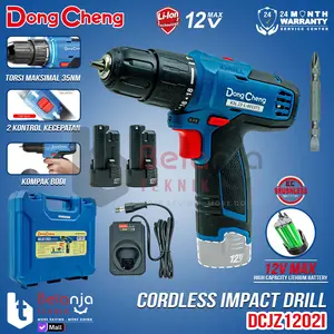 Dongcheng Impact Drill Cordless DCJZ1202i Mesin Bor Baterai 12V 10MM DCJZ 1202 I DCJZ1202 10 MM